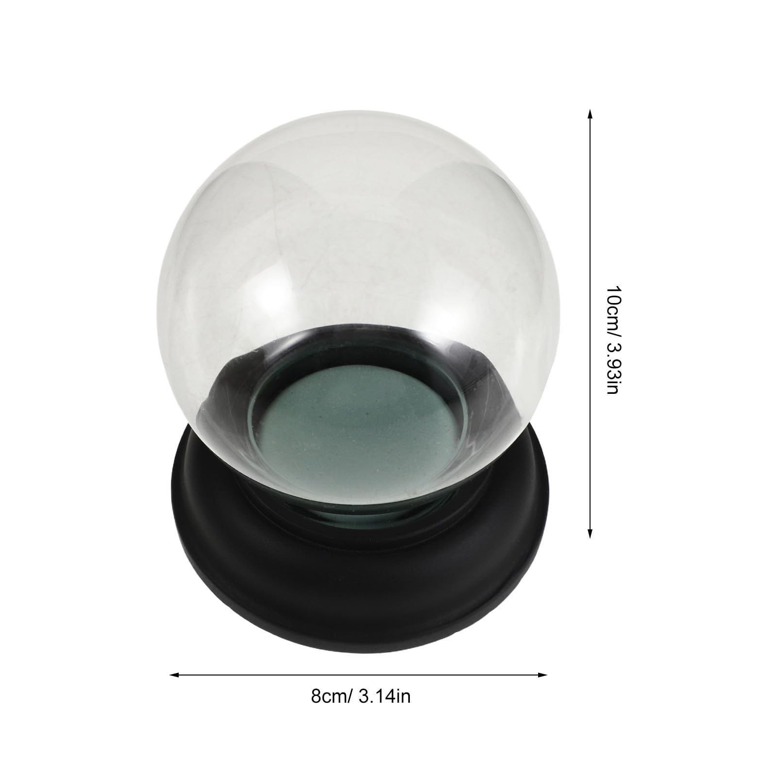 Kit Sphères de Boule à Neige en Verre Transparent 80mm avec Base