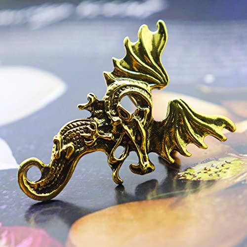 Image of HETICA Vintage Dragon Brooch Pin for Men & Women - Animal Lapel Pin for Husband, Boyfriend - Valentine's Day, Anniversary, Birthday Gifts