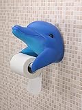 YOURNELO Creative Ocean Shark Dolphin Wall-Mounted Roll Paper Holder for Toilet or Kitchen (Dolphin...