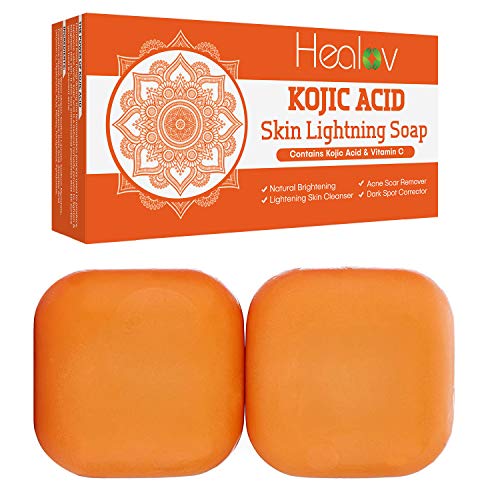 Kojic Acid Soap for Face & Body - All Natural Kojic Acid with Vitamin C Skin Soap Bar - Kojic Face Soap for Even Tone, Bright Complexion, Glowing Skin - 5.6oz Kojic Acid Soap for All Skin Types