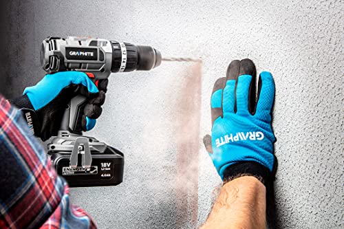 GRAPHITE Bürstenloser Bohr-/Schlagbohrschrauber Energy+ 18V, Li-Ion, 13 mm, 2 Akku 2Ah, Akku-Ladung, Werkzeugkoffer – Bild 7