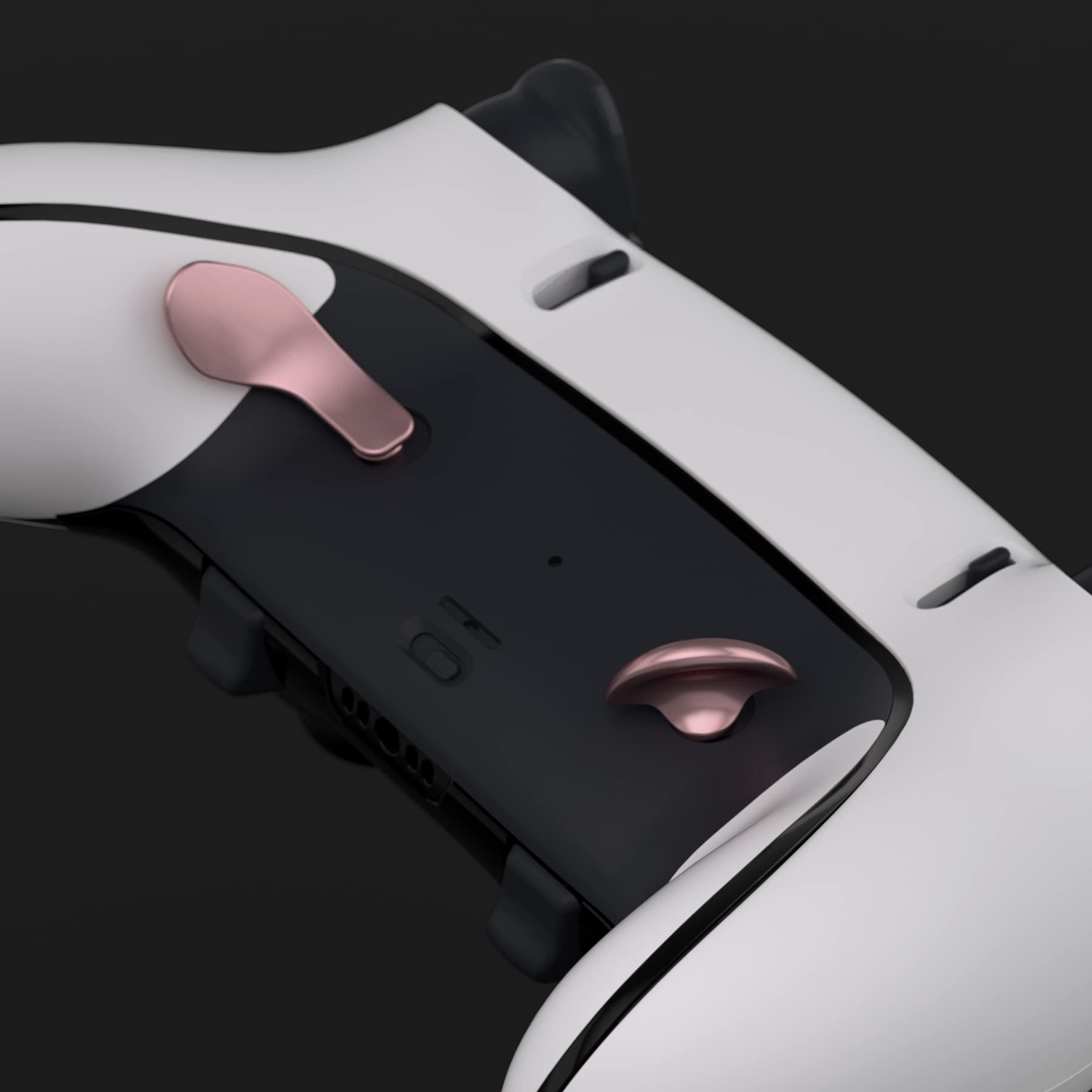 eXtremeRate Rückpaddel für PS5 Edge Controller, Metallic-Roségold, austauschbare 4 Stück Metallrückentasten für PS5 Edge Controller – Controller Nicht im Lieferumfang enthalten