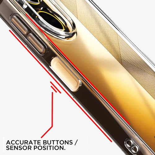 Image of Amazon Basics Back Cover for Poco C71 / Redmi A5 PC + TPU Clear Transparent Raised Edges Shockproof Protective Phone Bumper Case(Transparent)