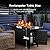 Ciays 42 Inch Gas Fire Pit Table, 60,000 BTU Propane Pits for Outside with Steel Lid and Lava Rock, 2 in 1 Firepit Table Gatherings Parties on Patio Deck Garden Backyard, Black