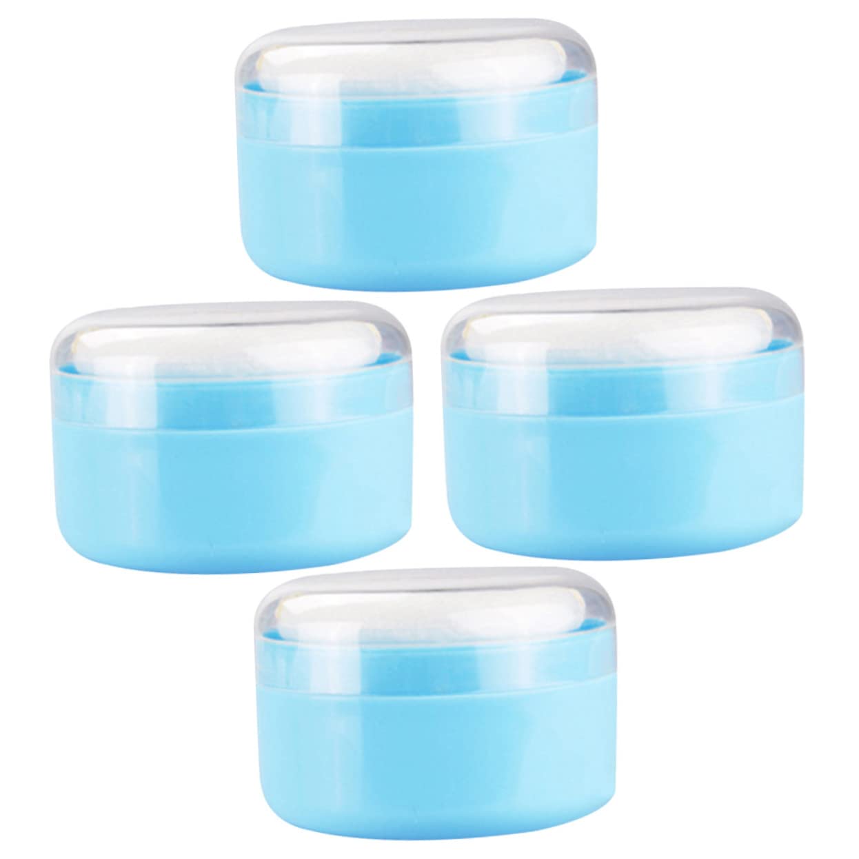 Healeved Cushion Foundation Case 4 Body Powder Puff Containers Talc- Baby Powder Puff Set