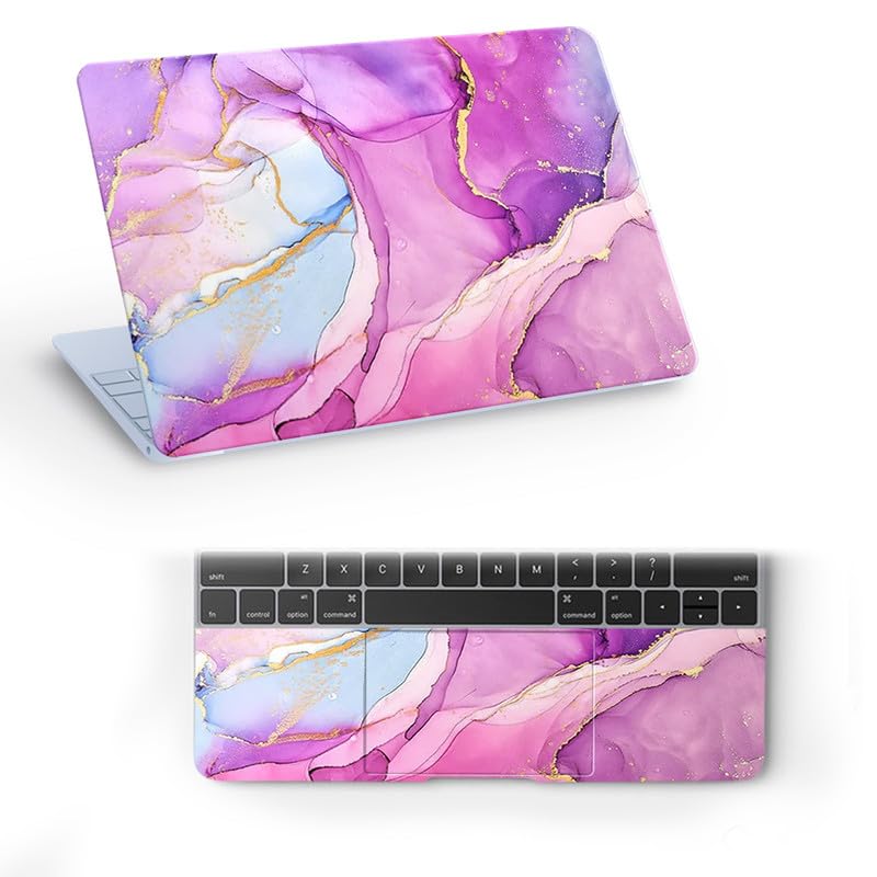 Image of Marbel D30 Top+Wrist Pad Vinyl Laptop Skin /Sticker /Cover for 14 Inches Laptops Laminated-Removable-HD Quality Compatible for Hp-Dell-Sony-Lenovo-Asus etc.(13.8x9.6 Inches)