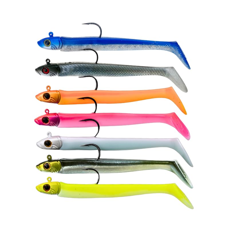 Lazy Lures Renaissance Predator Pack (18g/14cm) U2013 5 Saltwater Fishing Lures Per Pack For Bass, Pollock, Cod & Other Predatory Fish, Salt And