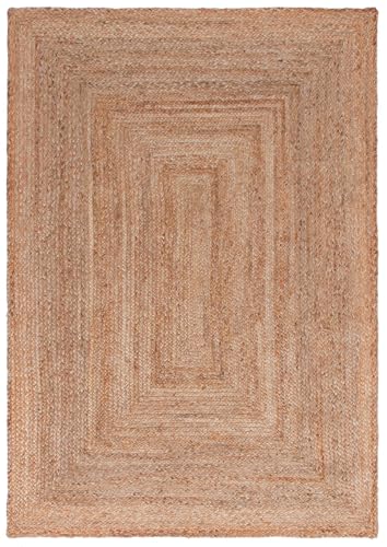 CarpetLiving*com Tappeto Moderno ecosostenibile, 100% Juta Naturale Juta Frame - 120x60