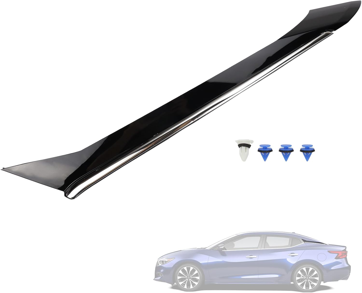 Left Side Rear Pillar Molding Trim Compatible with Nissan Maxima 2016 2017 2018 2019 2020 2021 Replace 78873-9DJ1A 78873-4RA0A 78873-9DD0A 78873-9DD0B Rear Driver Side Body Molding