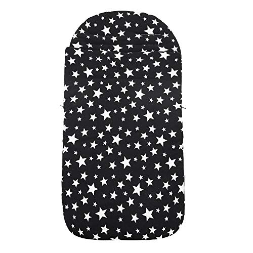 Image of RUIXIA Winter Warm Thick Fleece Baby Stroller Sleeping Bag Detachable Universal Waterproof Toddlers Bunting Double Zipper Closure Footmuff Newborn Infants Swaddle Blanket Pram Wrap (Black Star)BAG910