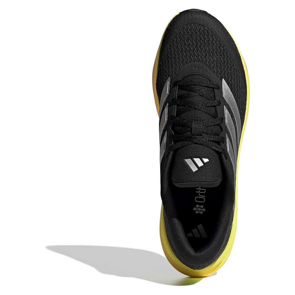 adidas Scarpe Uomo Donna Unisex Runfalcon 6 Taglia 42 25.9cm Running Jogging Nero Grigio Giallo