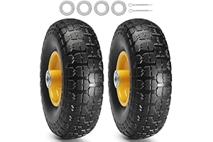 VEVOR 10-Inch Solid Rubber Tire Wheels for Hand Truck, Gorilla Cart