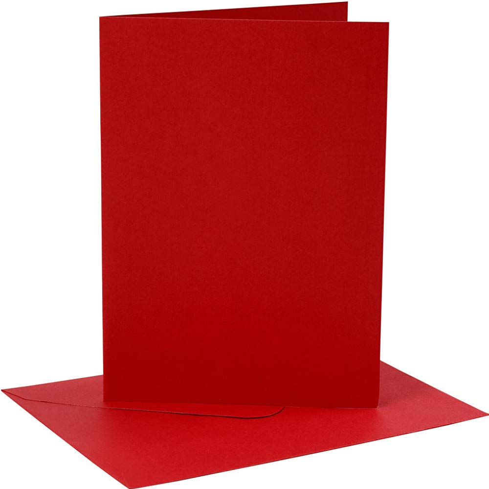 Crafty Capers Christmas Red 4 5X7 Cards & Envelopes For Card Making Crafts | Card Making Blanks