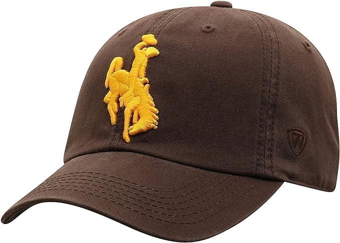 Collegiate Primary Color Relaxed Fit Adjustable Hats (US Alpha One Size Wyoming)