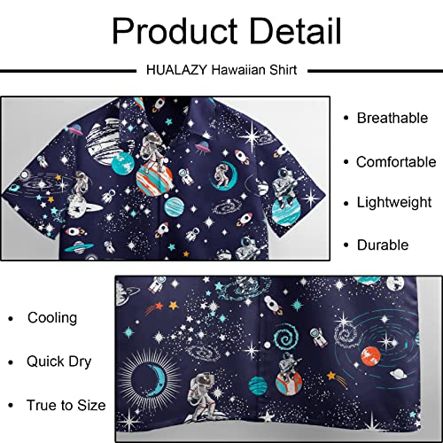 HUGLAZY 80s 90s Outfit Hawaiian Shirt for Men Big and Tall Short Sleeve Button Down Shirts Funny Party Outfit4