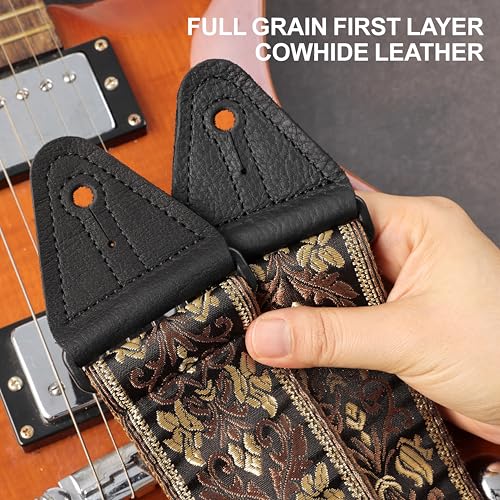 Sangle de guitare de 5,8 cm en cuir de vachette pour votre passion - 3