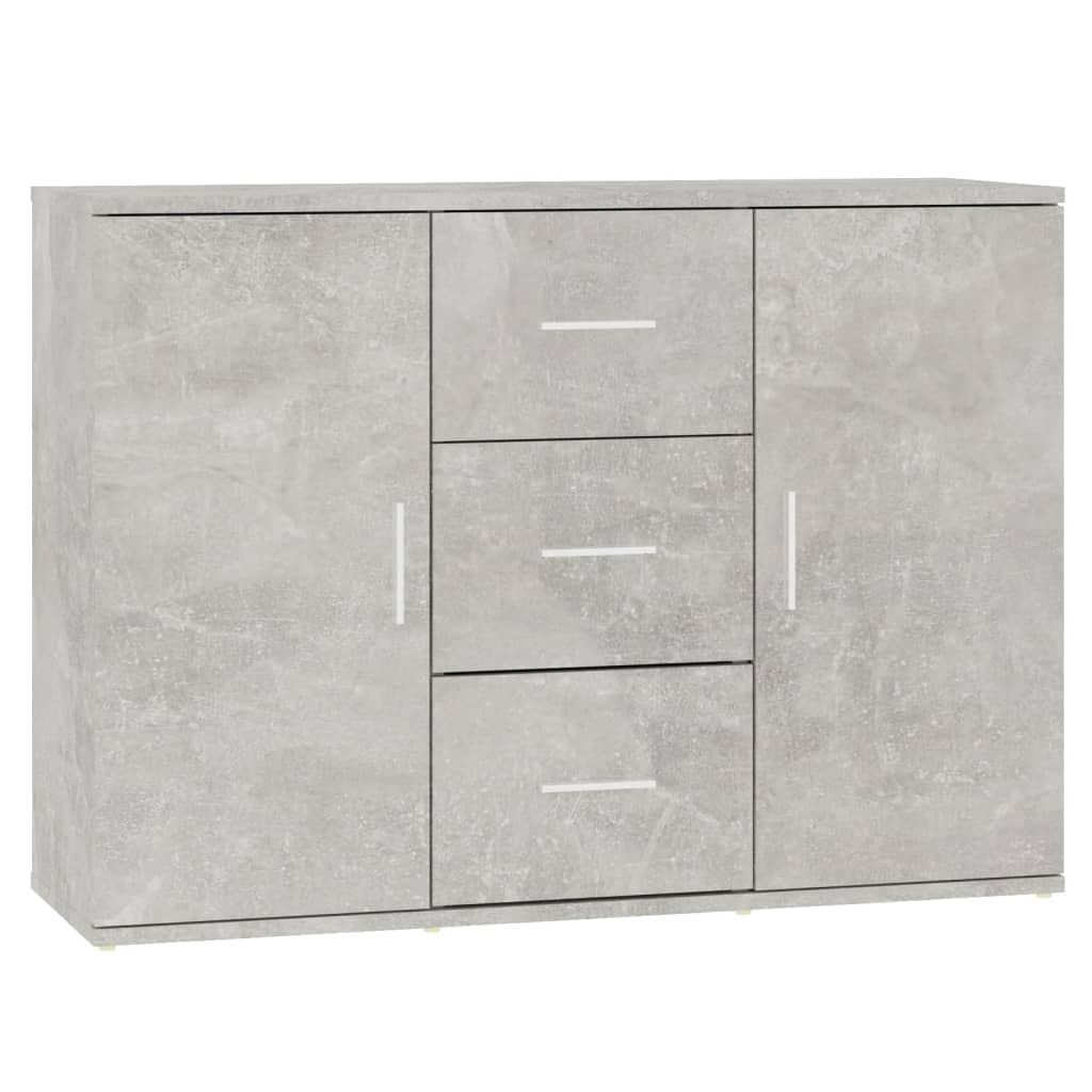 vidaXL Sideboard Cupboard Storage Cabinet Highboard Home Organiser Telephone Drawer Cabinet with Door Concrete Grey 91x29.5x65 cm Engineered Wood