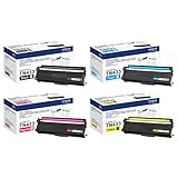 TN433 TN-433 - WISETA Compatible Toner Cartridges Replacement for Brother 4-Pack TN433BK TN433C...