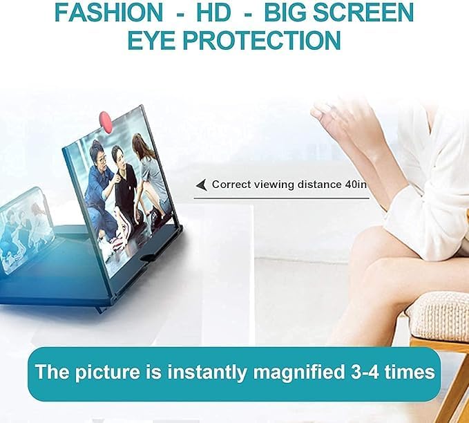 New Version 3D Screen Magnifier Glass with Mobile Stand Video Screen Amplifier Eye Protection Extended Expander Support for All Smartphones 5 51GnT3Ud3 L
