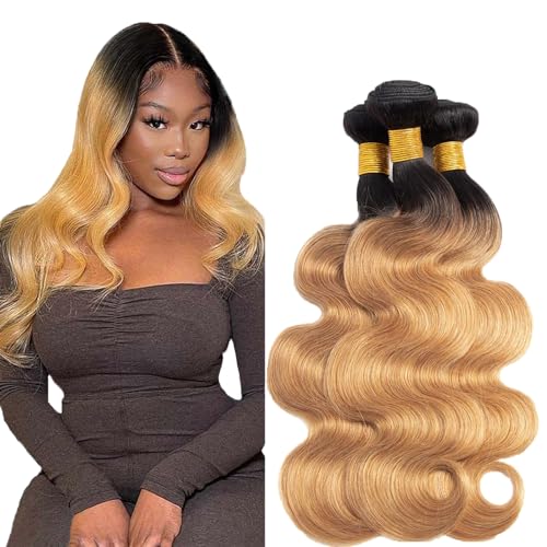 Honey Blonde Bundle 1B27 Body Wave Human Hair...