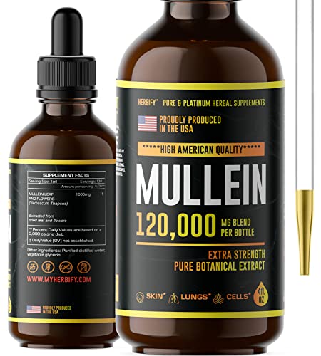 Herbify Bundle - Mullein Leaf Extract & Licorice Root Extract - Respiratory & Digestive Support #TOP4