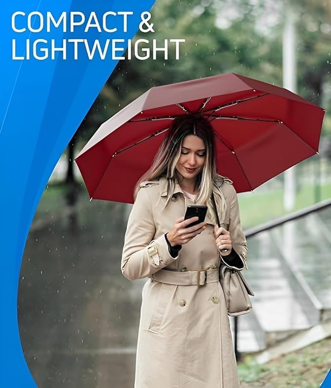 Image of SKYTONE Umbrella, Strong Compact & Easy Auto Open /Close For Sun-Wind and Rain UV Large Size Windproof Foldable For Men Women Kids Boys Girls