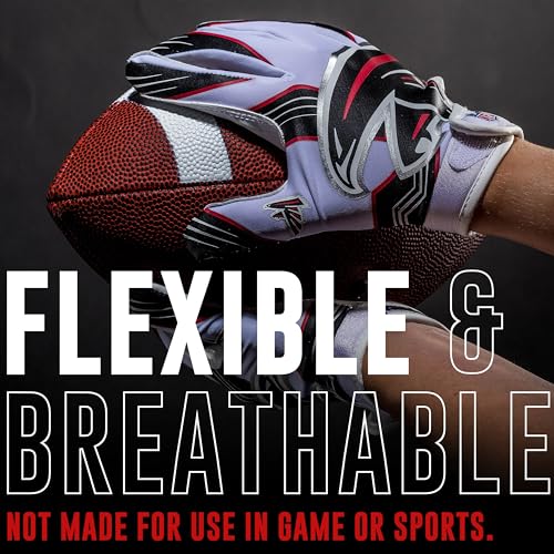 image for Franklin Sports Atlanta Falcons Youth NFL Football Receiver Gloves - R