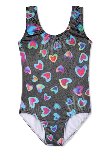 HOZIY Gymnastics Leotards for Girls Toddlers Kids Sleeveless Tumbling Outfits for Dance Print