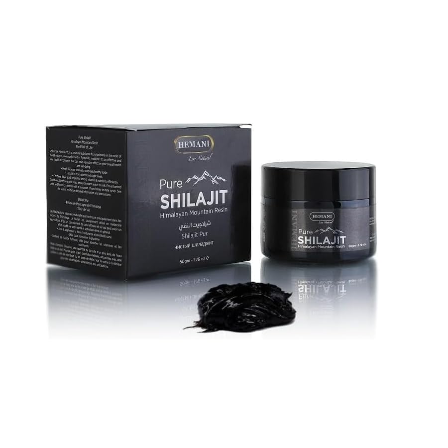Hemani Live NaturalGet Premium Booster Shilajit Himalayan Herbal Pure Quality | Performance Booster | Energy, Focus and Vitality Strength | Stamina | 100% Power (50g) (Pack of 1)