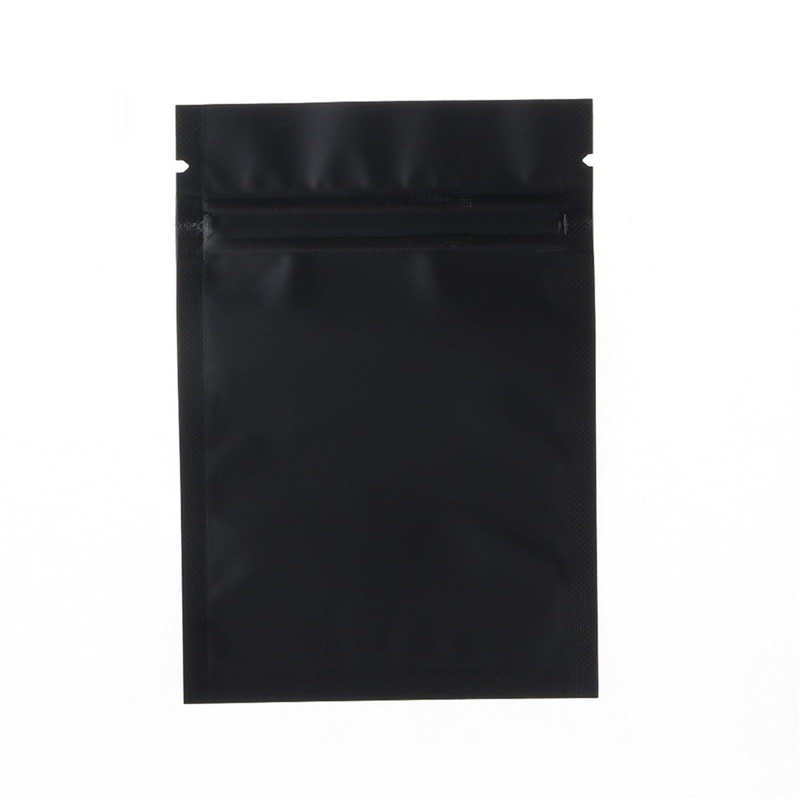 Bolsas con cierre hermético planas de aluminio negro en pack de 10 unidades de 7.5 cm