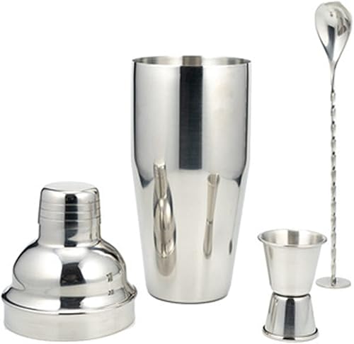 Miniatura 3 de Juego de coctelera de acero inoxidable con cuchara y jigger de Martini y coctelera de bar, perfecto para principiantes barman