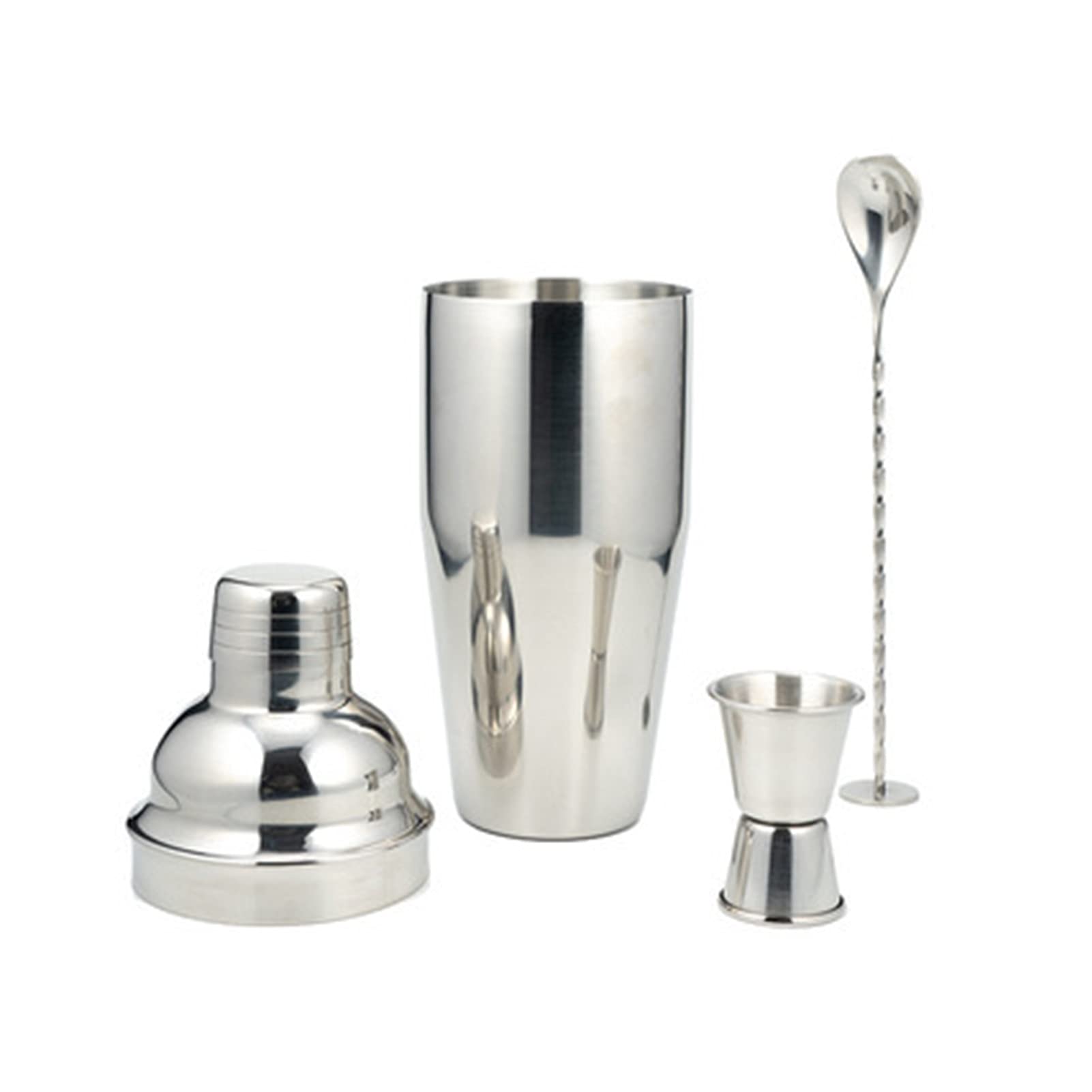 Juego de Coctelera Coctelero de cócteles Sistema de Acero Inoxidable Shaker con Cuchara y Jigger Martini Shaker & Bar Shaker Principiantes Agitador de Cócteles