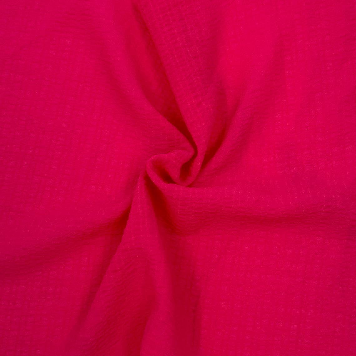 Stylish FABRIC Poly Spandex French Gauze Minimal Stretch Lightweight Woven Dresses, Decoration Apparel Fabric, DIY Projects, Hot Pink 1 Yard
