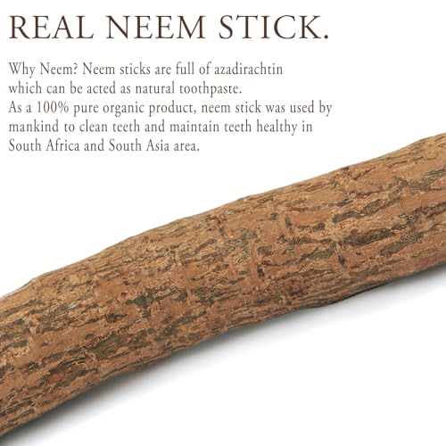 Image of Neem Stick for Dog Chew, 100% Organic, Natural Toothpaste, Teething, Dental Care, (Large Dog >44LBs, Pack of 3 Pieces)