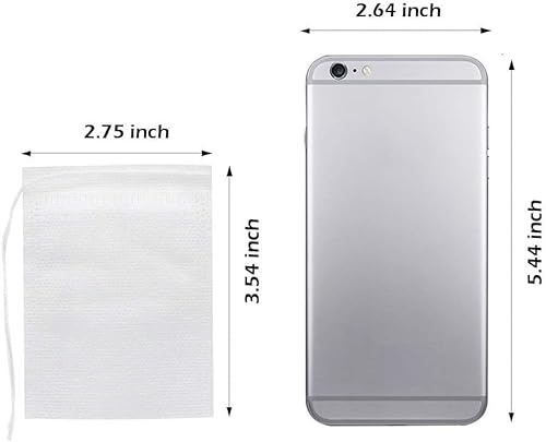 400 Pcs Disposable Tea Bags For Loose Leaf Tea, Empty Tea Bags For Loose Tea With Drawstring, Natural Tea Filter Bags For Loose Tea (3.54 X 2.75 Inch) #TOP6