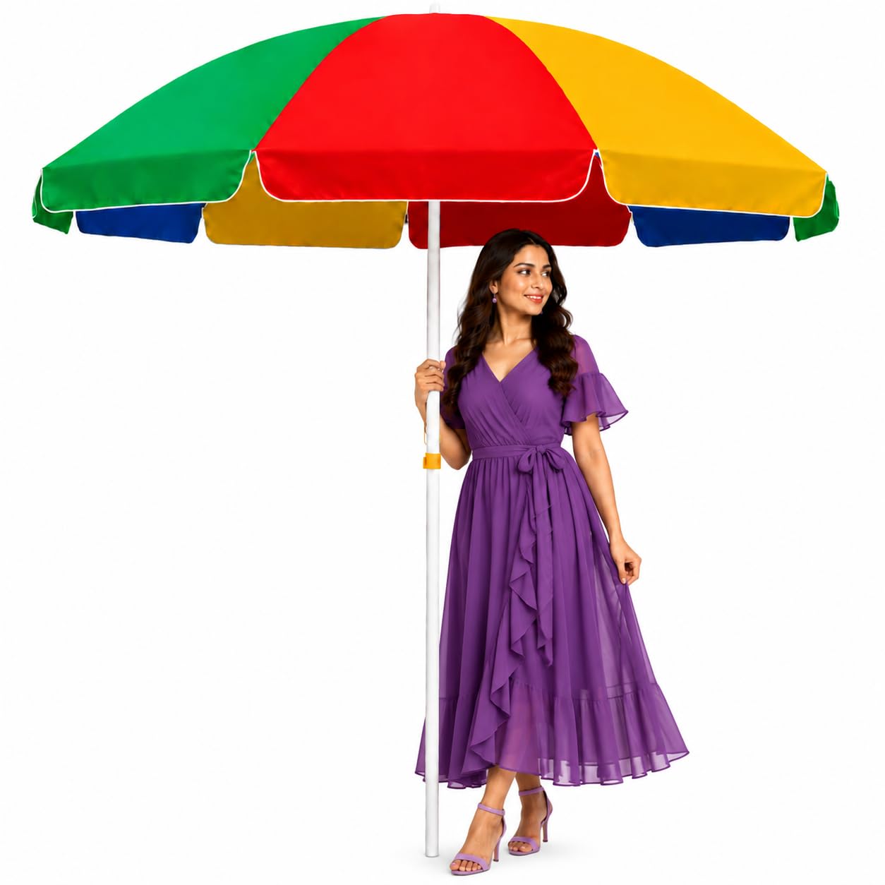Garden Umbrella 7FT Outdoor Umbrella Terrace Use Garden Umbrella Garden Canopy Restaurant Use Lawn Use Terrace Shade Backyard Use (Multicolor)-image-38