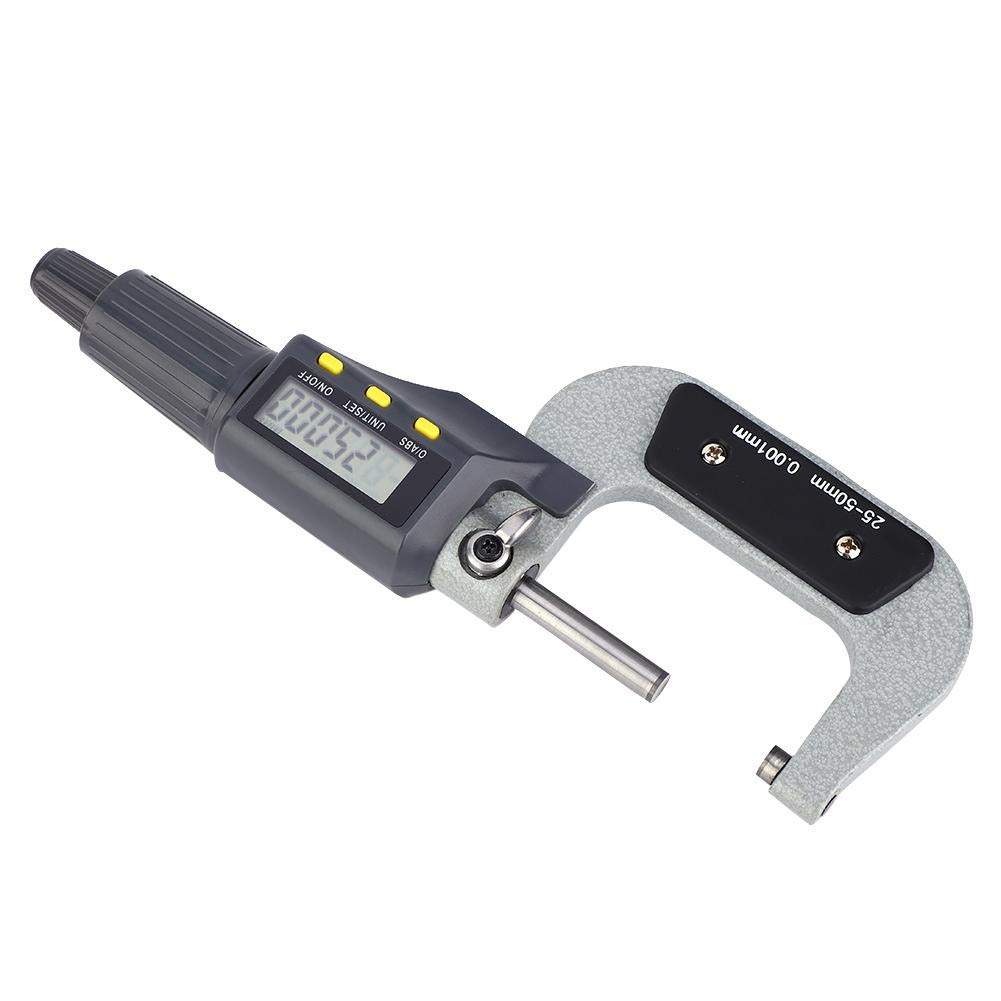 suwmiarka cyfrowy mikrometr zewnętrzny, stal nierdzewna, suwmiarka, narzędzia pomiarowe, mikrometr elektroniczny 25-50 mm, 0,001 mm