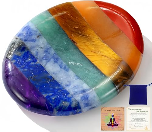 NUKAYAI Thumb Worry Stone Crystals and Healing Stones for 7