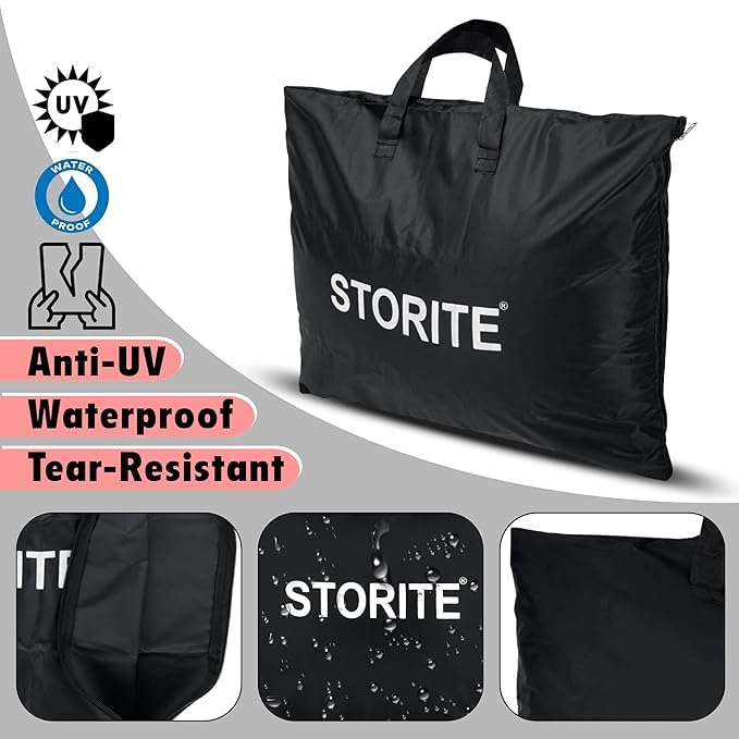 Image of Storite PU Coating Waterproof Rain Cover for Laptop Messenger Bag Upto 15 Inch, Office Bag Cover (Black)