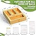 DALSHABET Bamboo Storage Bag Organizer, 4 Separate Food Storage Bags, 12x14 Baggie Organizer Dispenser for All Brands Gallon, Snack, Sandwich & Quart Slider Bags Beige
