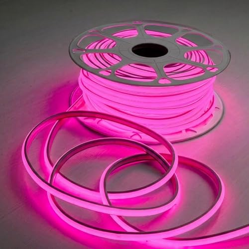 Image of Forus 10M LED Neon Strip Light Pink, 240 LEDs /M High Brightness COB Neon Rope Light, Waterproof IP65 Flexible Silicone Strip, Cuttable LED Light for Home, Bedroom, Wall Decor, Shop, Festival Lighting