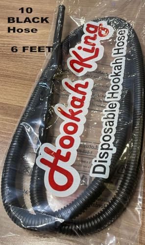 10-Pack Premium Disposable hookah Shisha Hoses Sterile Washable Healthy Long Handle Reusable Non-Toxic Comfortable Experience (10)