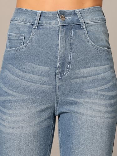 Image of Dolce Crudo Boot Cut High Rise Cropped Jeans for Women