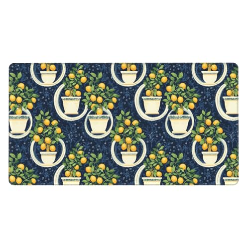 Grand tapis de souris de jeu citronnier pour bureau et PC