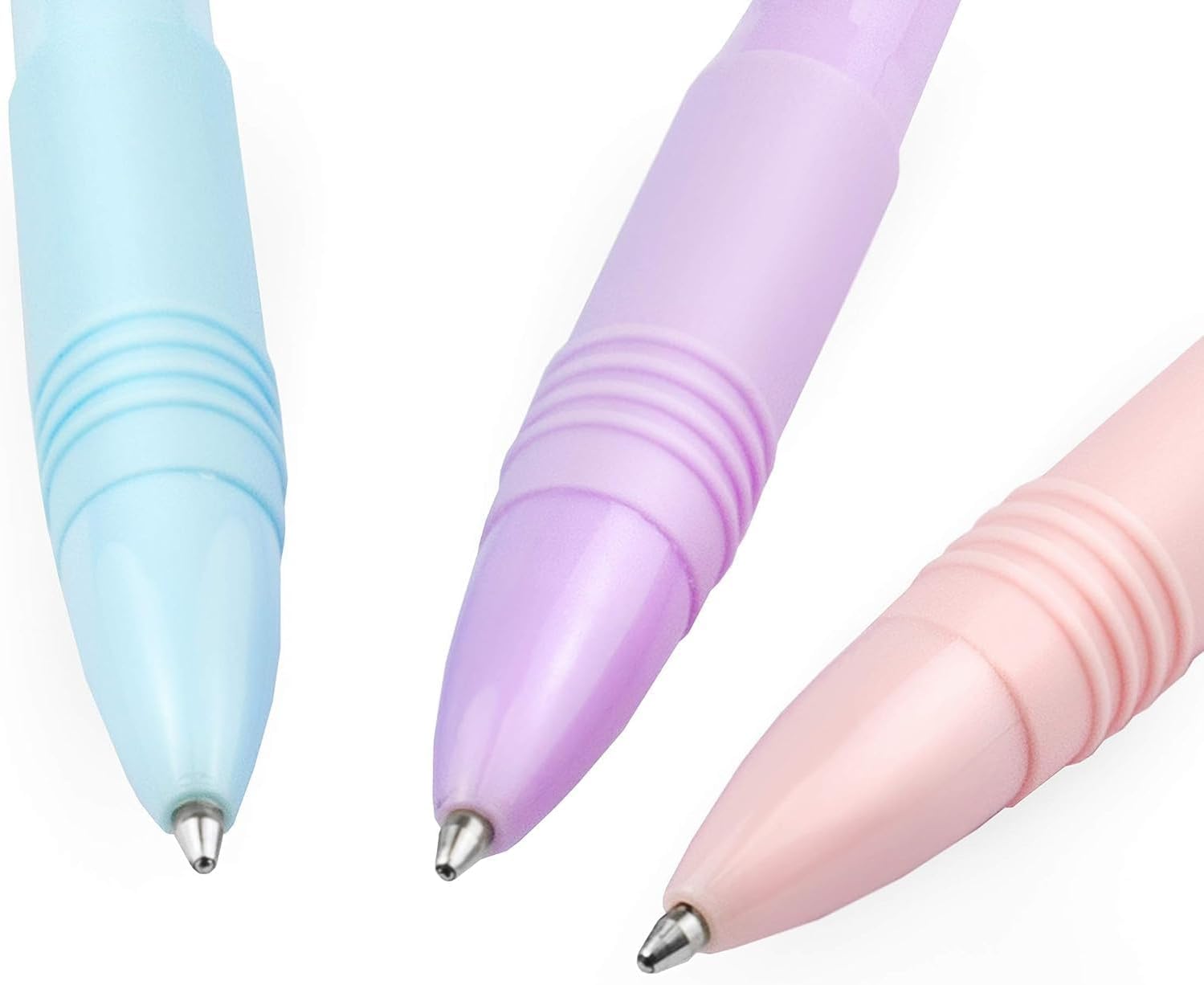 Zebra Z-Grip Gładki długopis wysuwany, stojak na biurko, zestaw 50 długopisów, ładne pastelowe kolorowe beczki, końcówka stalówki 1,0 mm, czarny atrament, idealny do pisania, poprawek, szkoły,