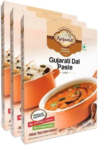 Ready To Cook, Gujarati Dal Paste Pack of 3 (100gm each, Veg, Mix), Easy to Use, Magic Masala, Gujarati Mixture, Khatta Meetha Mixture, Tadka Masala, Pantry Items, Dals & Pulses