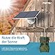PetTec - Solar Panel für Überwachungskamera aussen Pet Cam - Solarmodul 4,4W in Schwarz - Für Outdoor Kameras mit Akku & USB-Port - Ideal für Pet Cam Produkte - Inkl. Ladekabel und Halterung