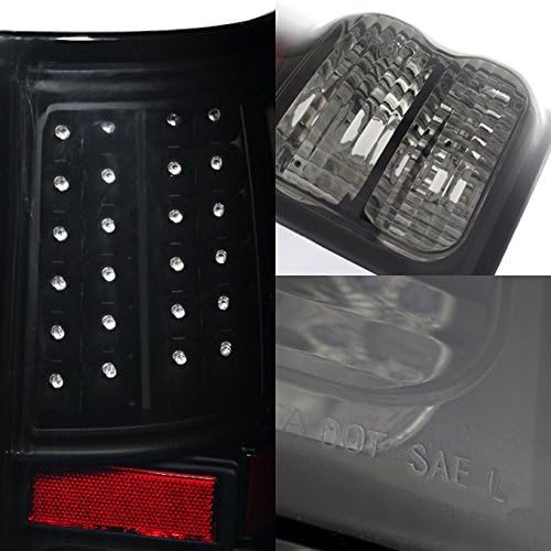 AKKON - For Black Smoke 07-13 Toyota Tundra Pickup Truck LED Tail Lights Brake Lamp Replacement Left + Right
