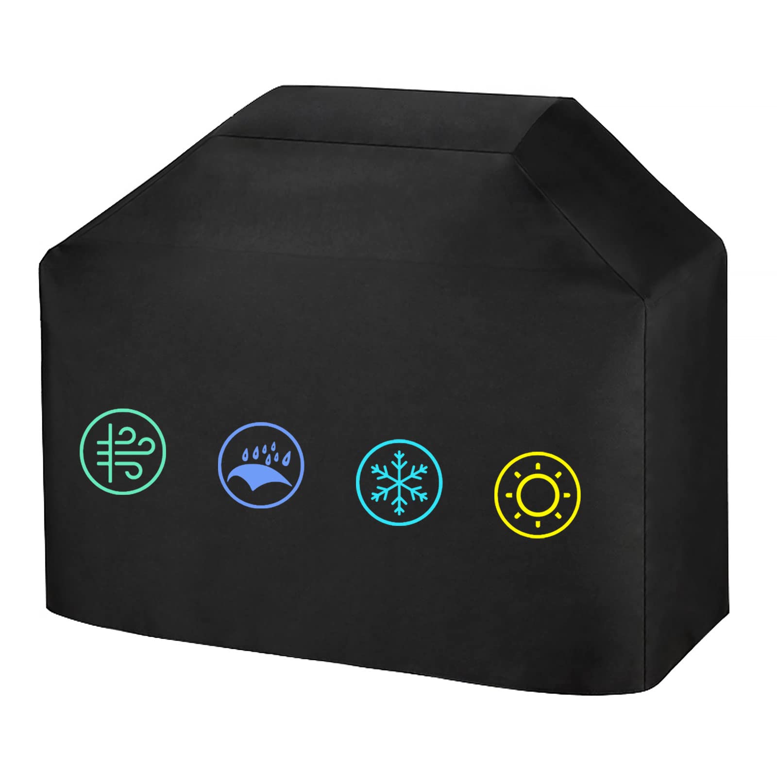 BiSiViO 31 inch BBQ Grill Cover, Heavy Duty Gas Grill Cover, Weather Resistant, Rip-Proof, Anti-UV, Fade Resistant with Touch Fastener Straps and Adjustable Hem Drawstring