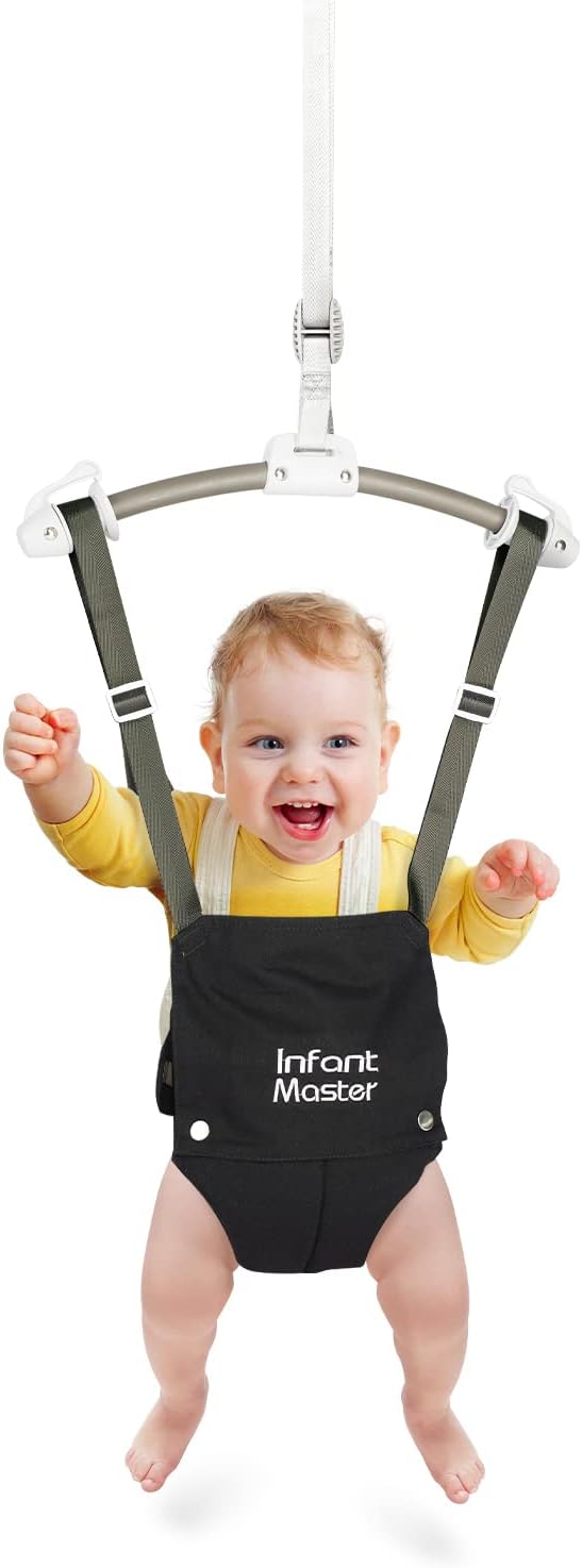 Baby Doorway Jumpers, Sturdy Johnny Jumper Adjustable 10.8"-23.6" Strap, Soft Baby Johnny Bouncer w/Seat Bag, Protable Doorway Jumper and Boucer for Baby, Ideal Gift for Infant